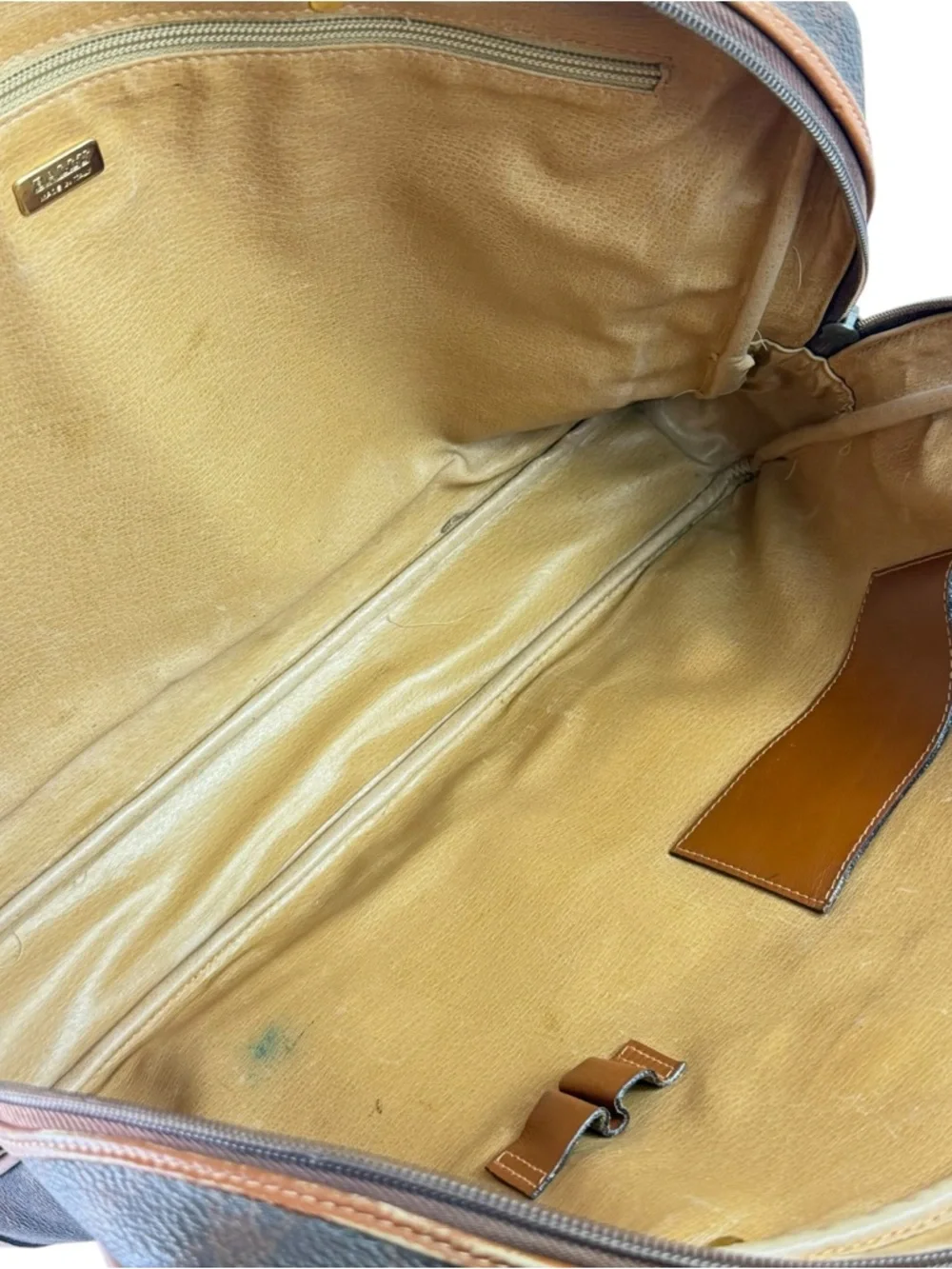 BALLY Vintage Documents Canvas Leather Briefcase Made in Italy